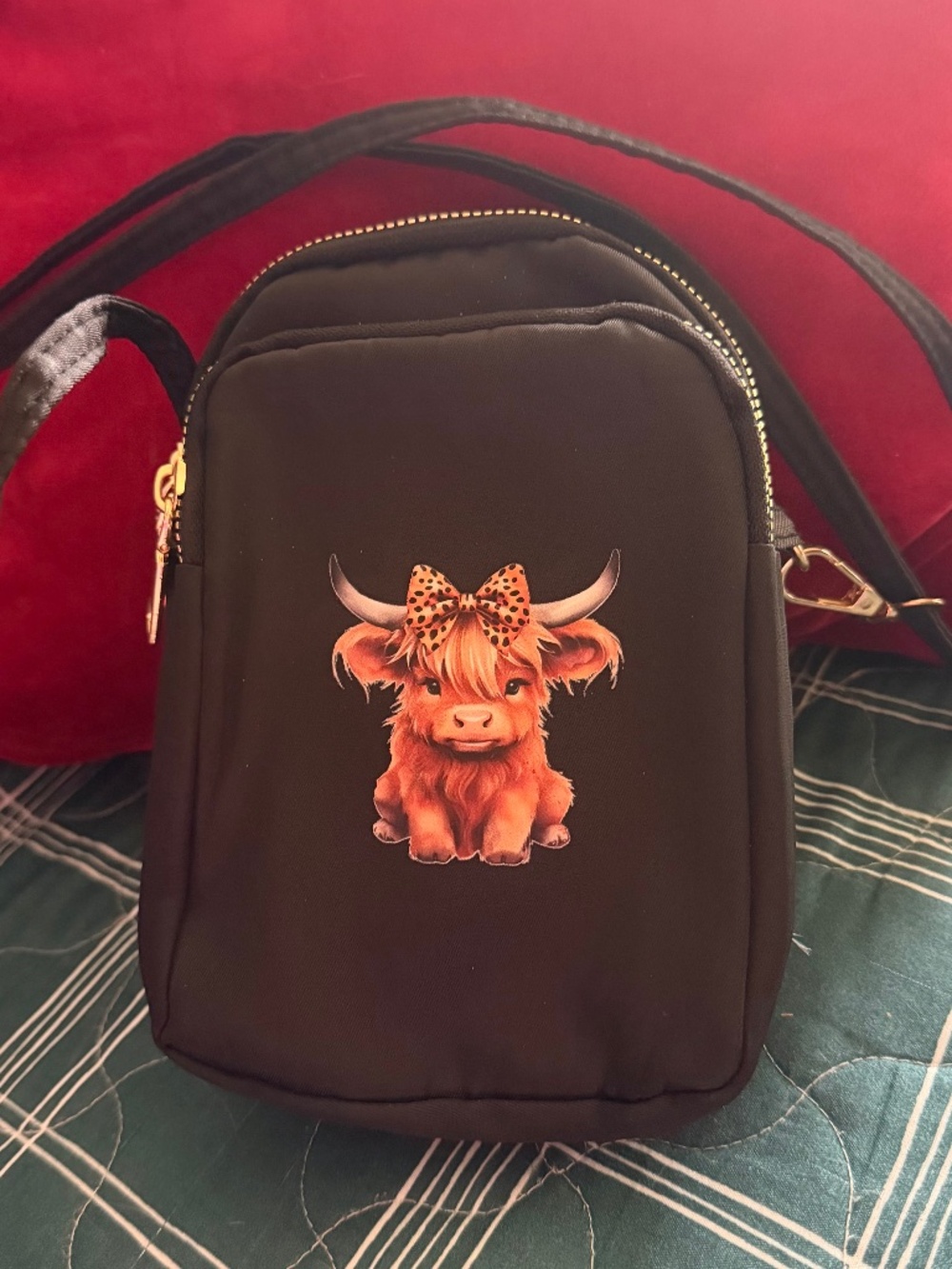 Highland cow purse